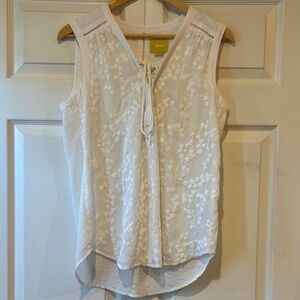 Maeve (Anthropologie) Sleeveless Embroidered Top